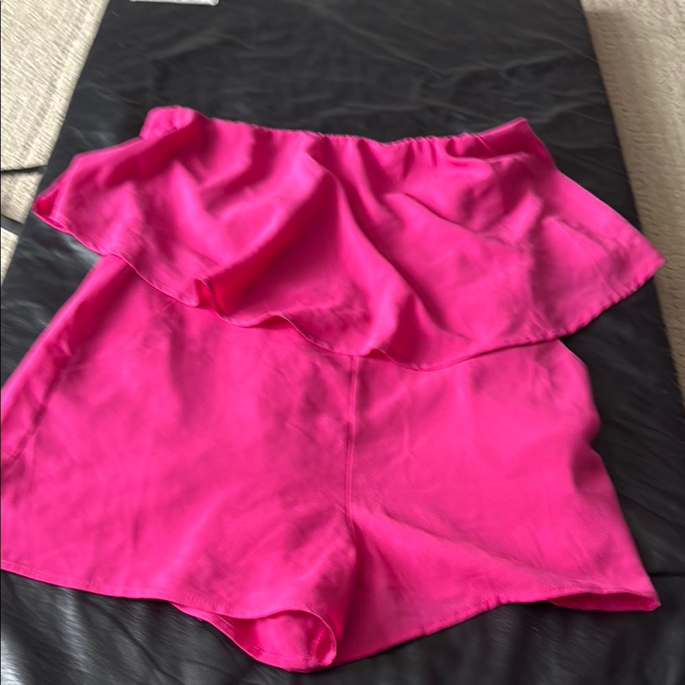Vibrant Pink Ruffle Shorts